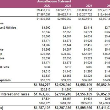 Electronic Store Excel Financial Model