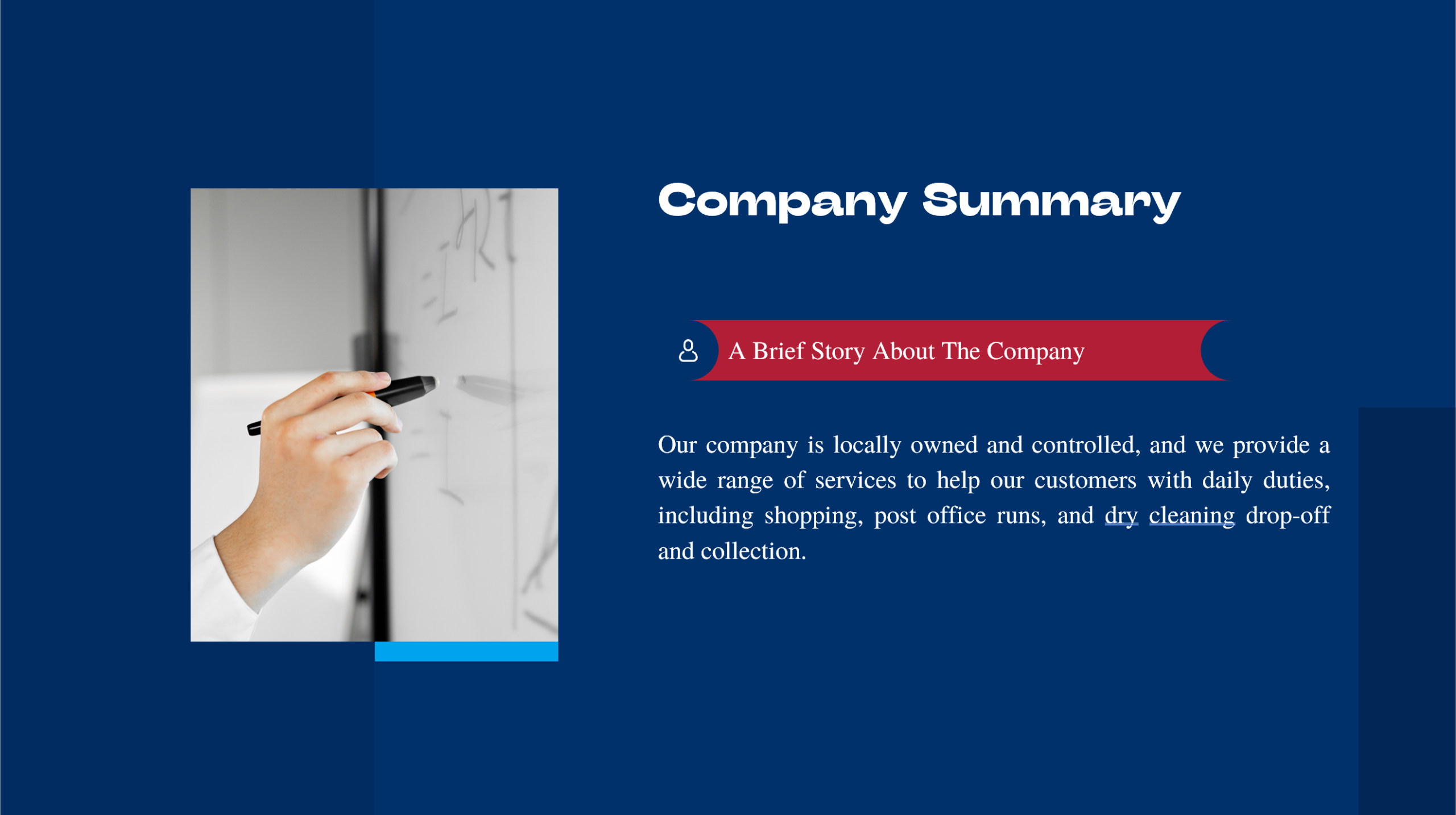 Errand Service Pitch Deck Template-Company Summary