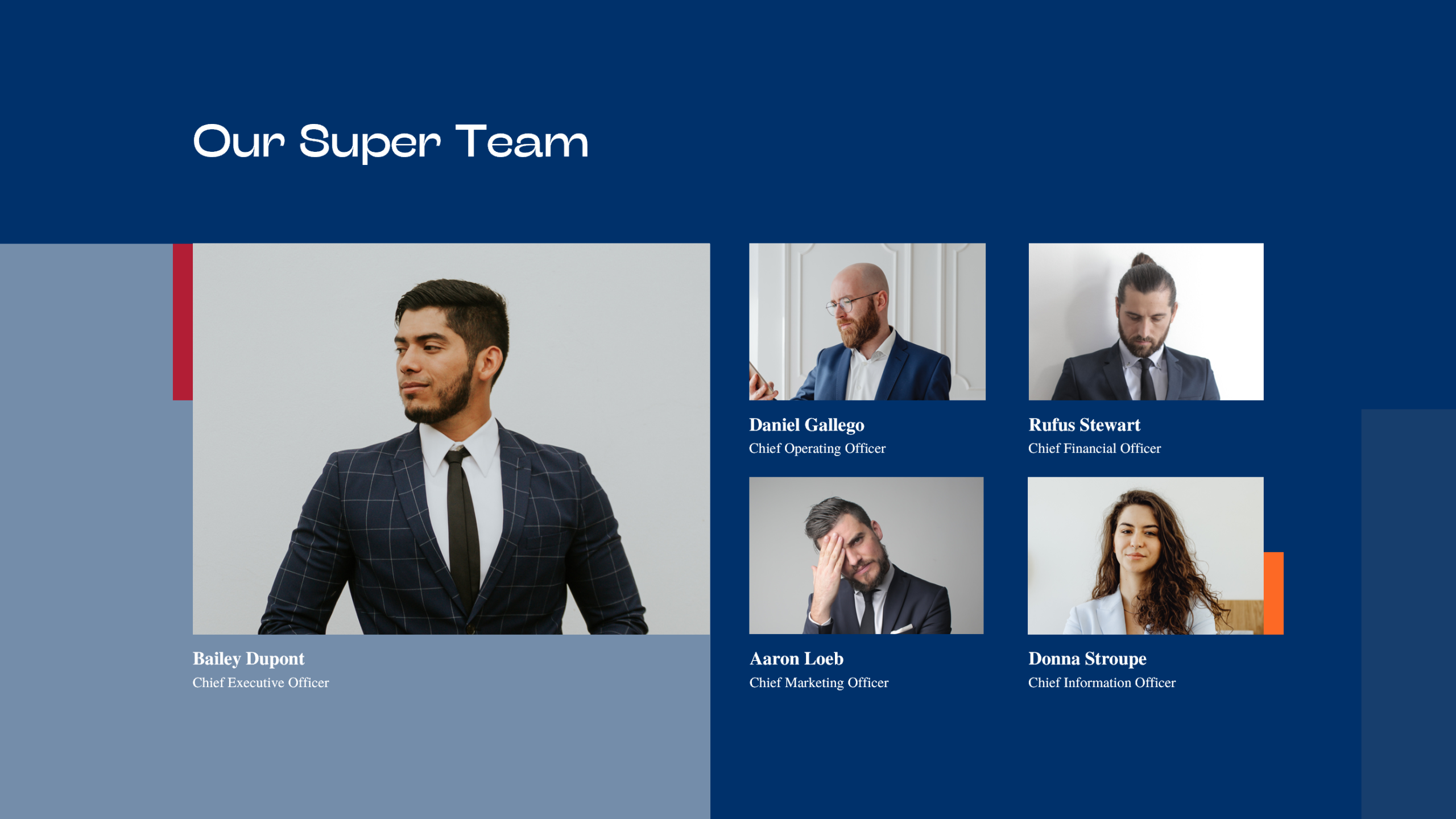 Errand Service Pitch Deck Template-Our Team