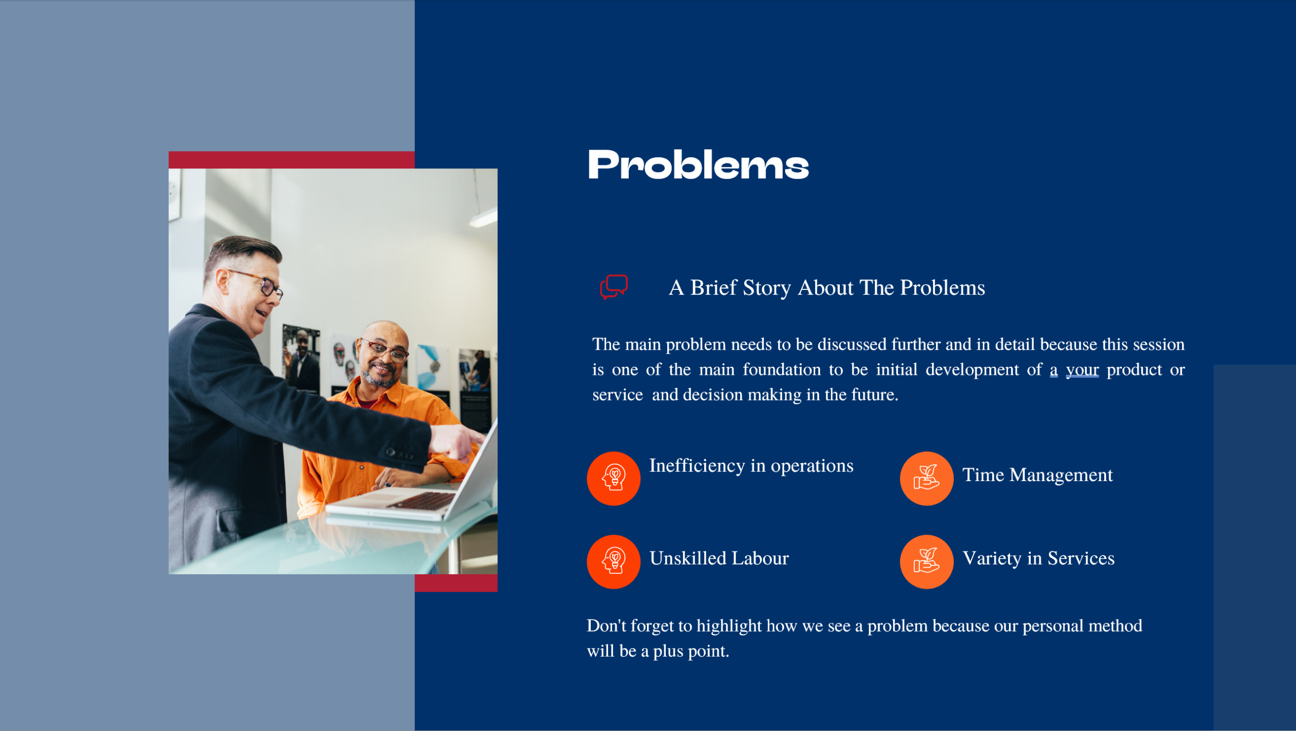 Errand Service Pitch Deck Template-Problems