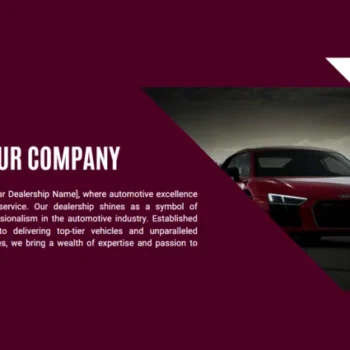 Car Dealer Pitch Deck Template - About Our Company