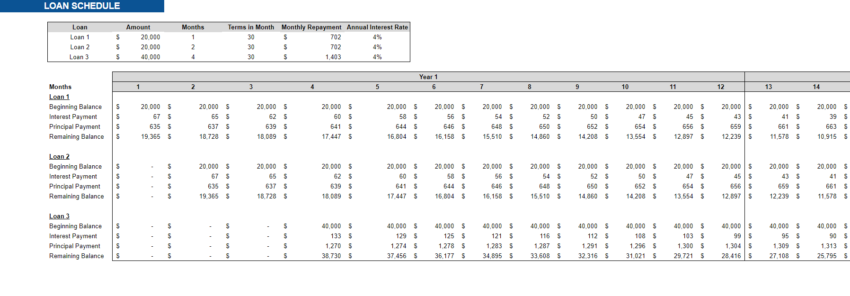Drug Store Financial Model