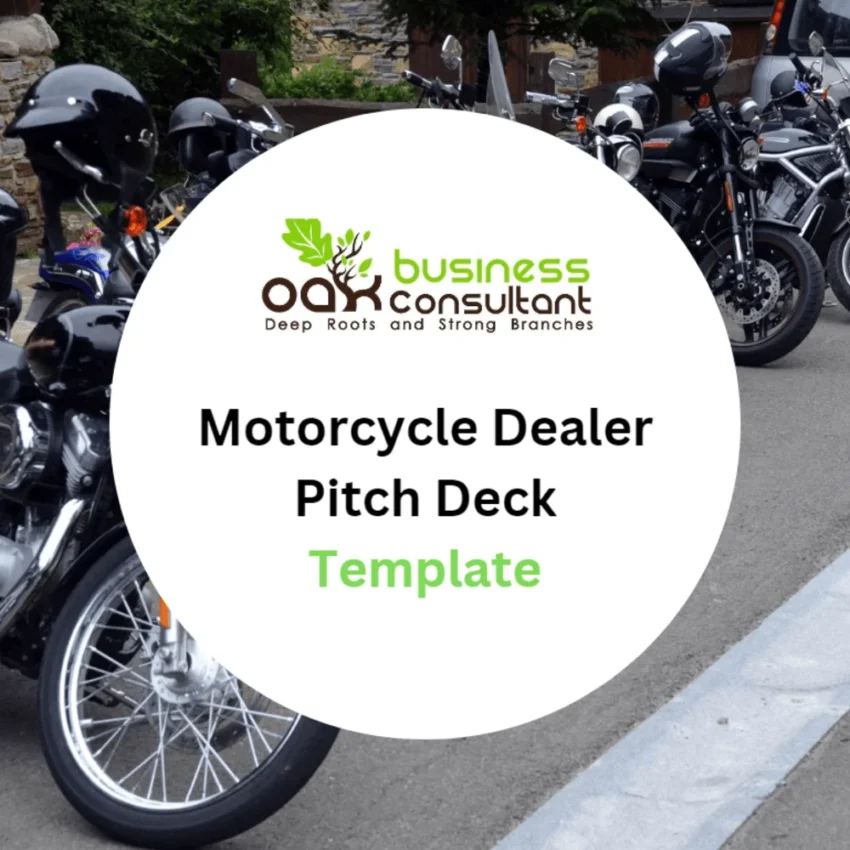 Motorcycle Dealer Pitch Deck Template - Product Image