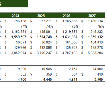 Plus Size Clothing Store Financial Model