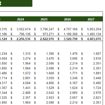 Plus Size Clothing Store Financial Model