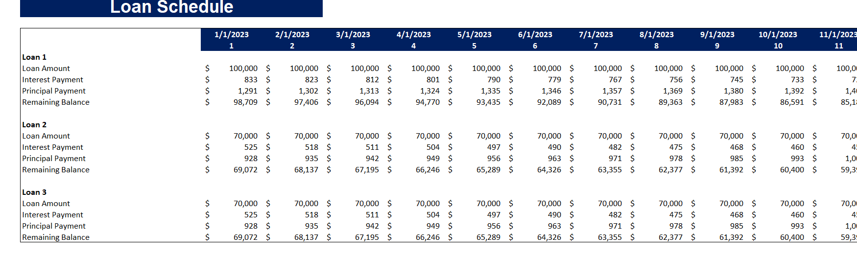 Real Estate Portfolio Financial Model Template-Loan