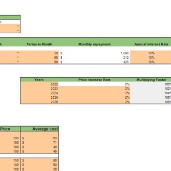 book store excel financial model