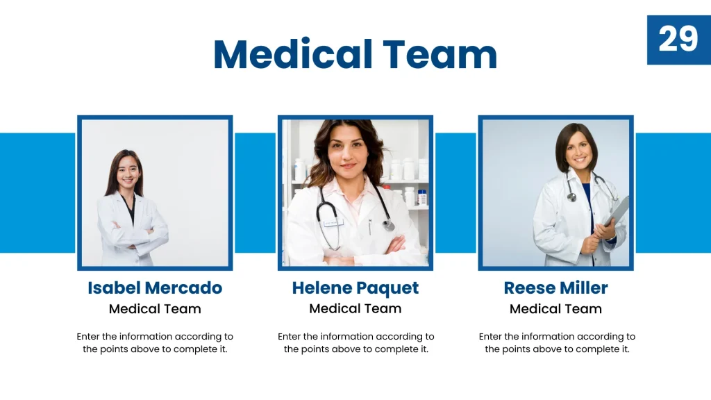 Dental Practice Pitch Deck Template -Our Team