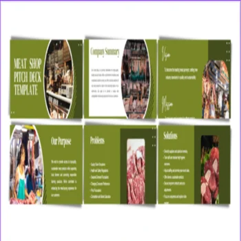 Meat Shop Pitch Deck Template-Vision and Mission-FI