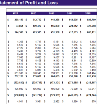Renewable Hydropower Energy Excel Financial Model - Income Statement