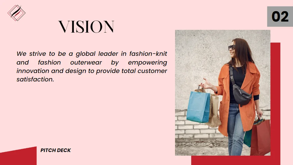Retail Clothing Store Pitch Deck Template - Vision
