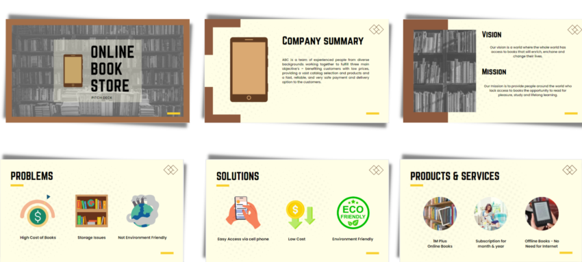online book store pitch deck