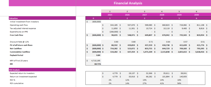 Energy Storage Financial Model - Project Valuation