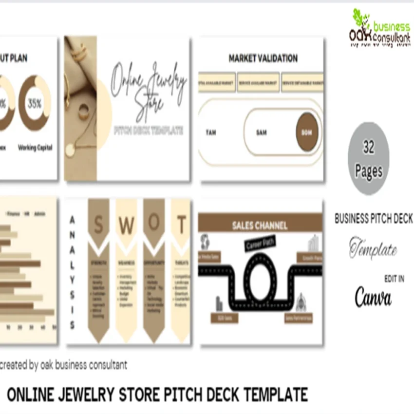 Online Jewelry Store Pitch Deck-Title Page Feature Image 1
