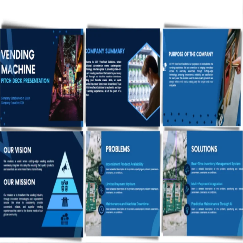 Vending Machine Pitch Deck Template - Feature Image Purpose of the Business