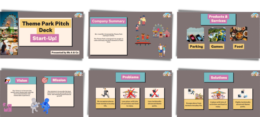 Theme park pitch deck