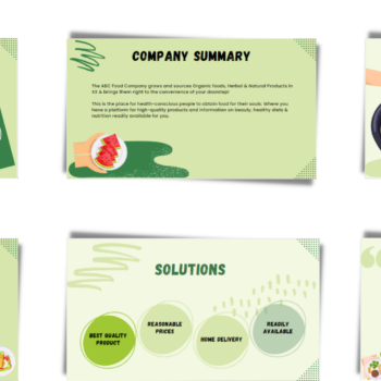 Online Organic Food Pitch Deck