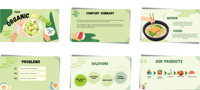 Online Organic Food Pitch Deck