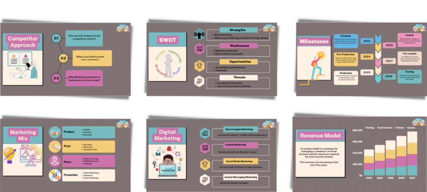 Theme park pitch deck