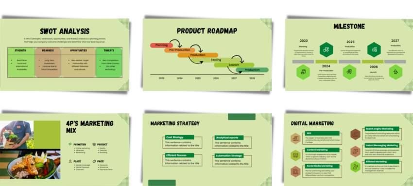 Online Organic Food Pitch Deck