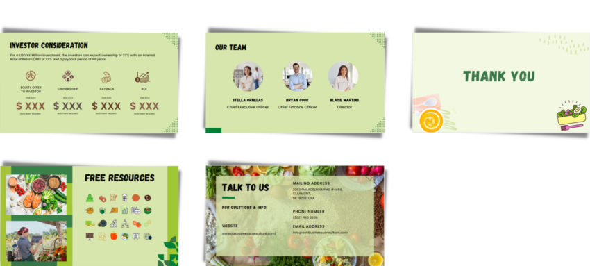 Online Organic Food Pitch Deck