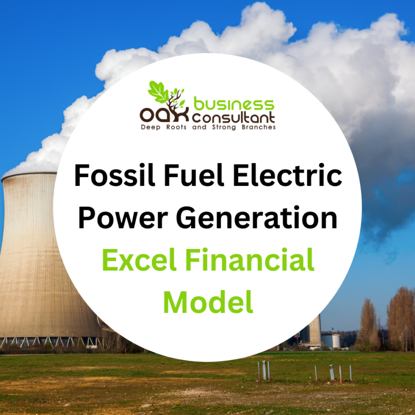 Fossil Fuel Electric Power Generation Excel Financial Model