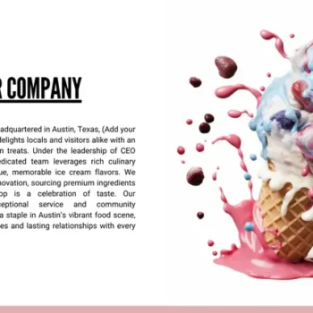 Ice Cream Shop Pitch Deck Template - About the Company