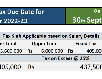 Personal Income Tax Calculator - Income Tax Due Date