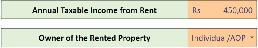 Rental Income Tax Calculator