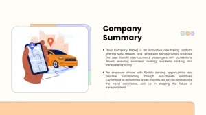 Ride Hailing Pitch Deck Template - Company Summary