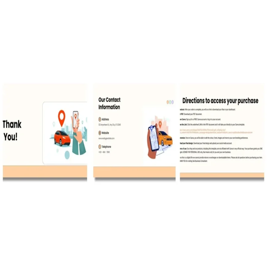 Ride Hailing Pitch deck template -Contact Us - FI