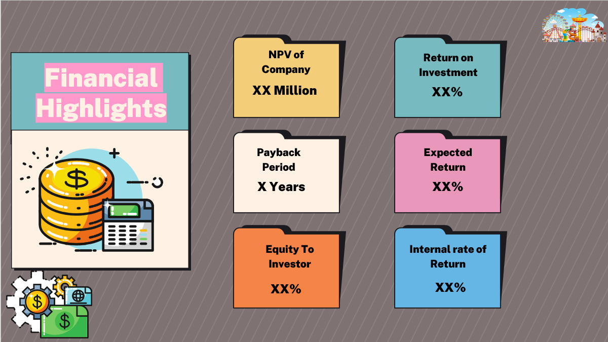 Theme Park Pitch Deck-Financial Highlights