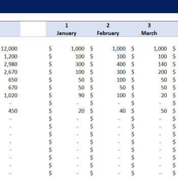 Rental Car Budget Tracker-Monthly Report Actual Data