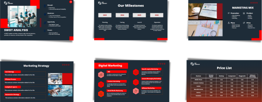 Cell-Phone-Repair-Pitch-Deck-Milestone-Marketing