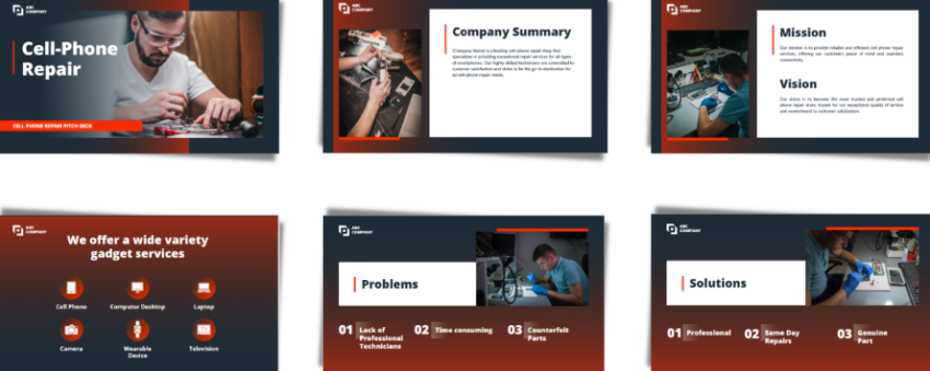 Cell-Phone-Repair-Pitch-Deck-Mission-Vision