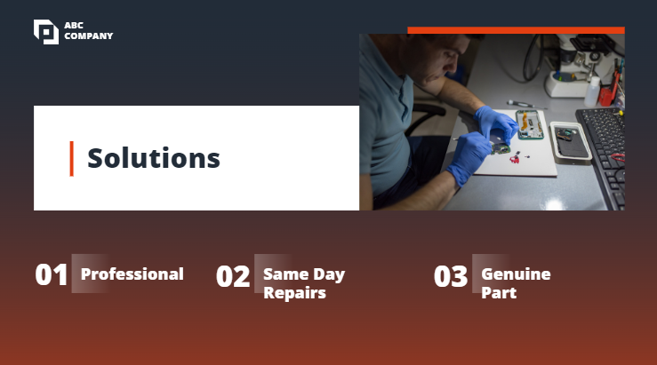 Cell Phone Repair Pitch Deck - Solutions 