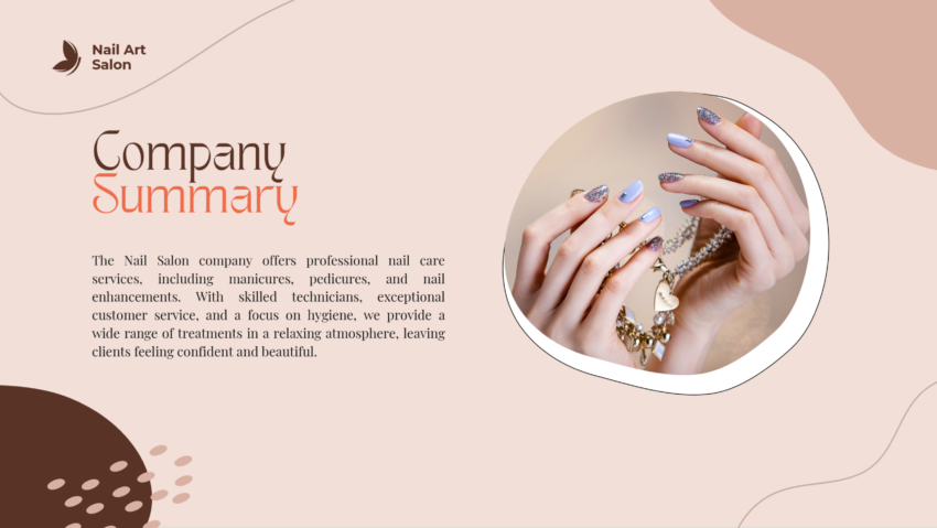 Nail Salon Pitch Deck-Company Summary