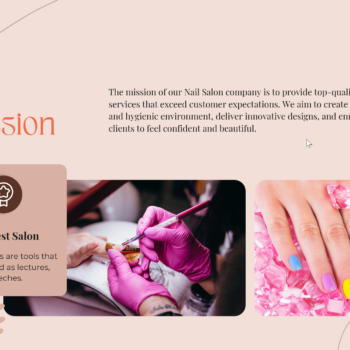 Nail Salon Pitch Deck-Mission of the company