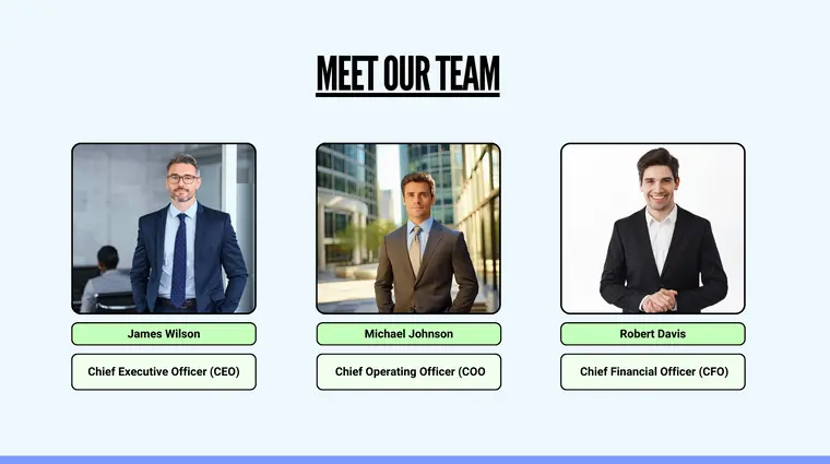 Recruitment Agency Pitch Deck Template - Meet Our Team