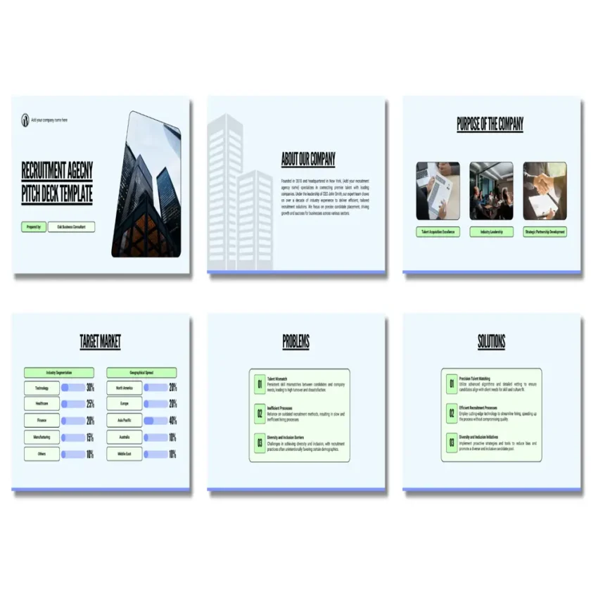 Recruitment Agency Pitch Deck Template - Vision - FI