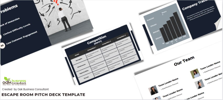 Escape Room Pitch Deck Template-Competition-our team