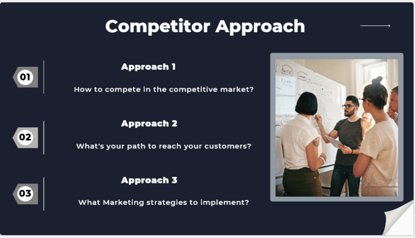 Escape Room Pitch Deck Template-competitor approach