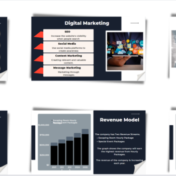 Escape Room Pitch Deck Template-marketing strategy-sales strategy-company traction