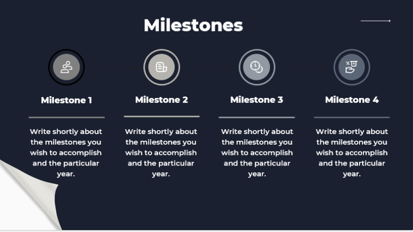 Escape Room Pitch Deck Template-milestones