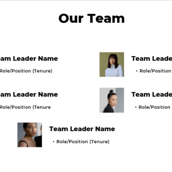 Escape Room Pitch Deck Template-our team