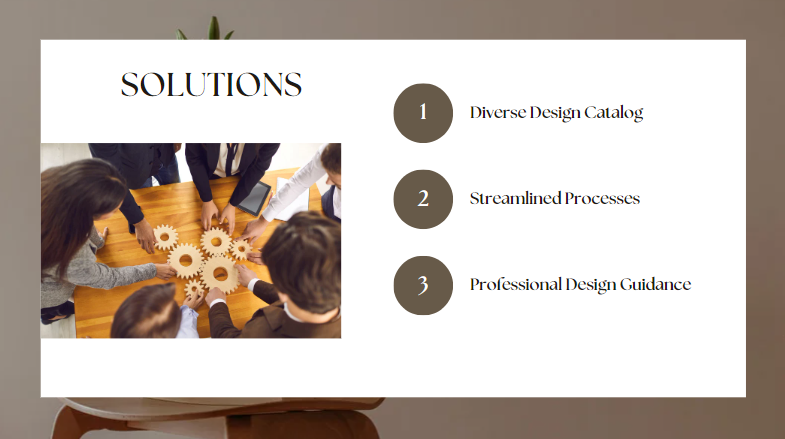 Interior Design Pitch Deck Template - Solutions
