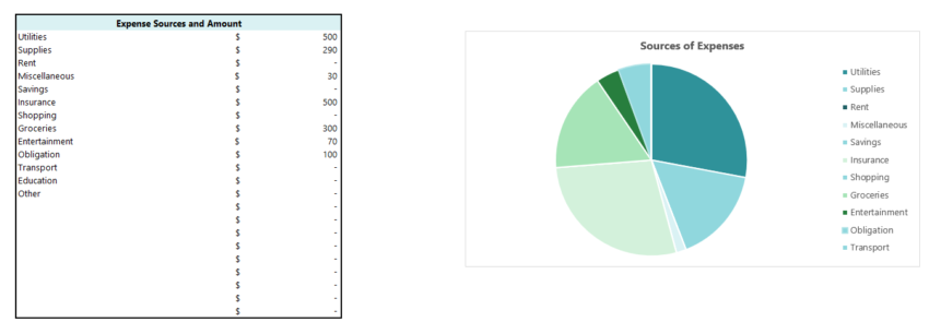 Monthly Transaction Tracker- Expense Summary