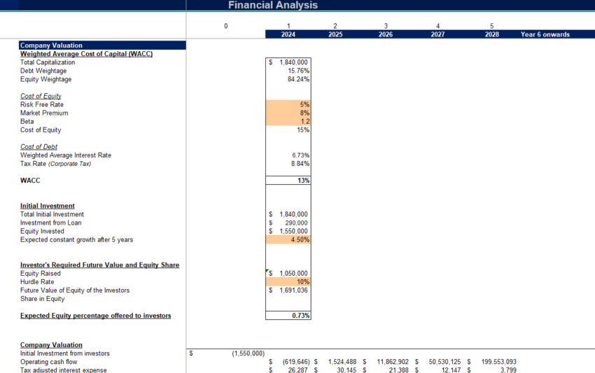 Packaging and Labeling Services Financial Model_Company Valuation