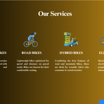 Bike Distribution Pitch Deck Template-Our Services
