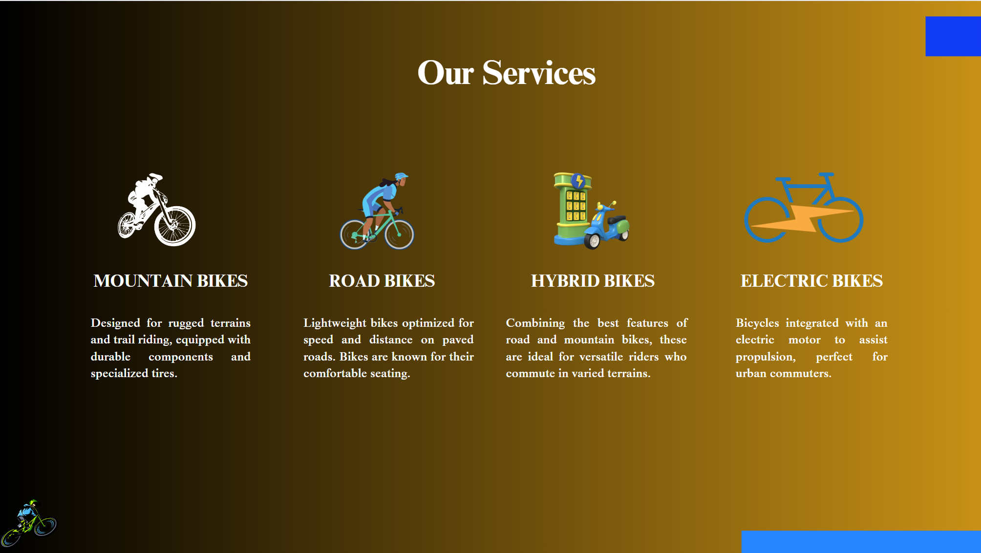 Bike Distribution Pitch Deck Template-Our Services